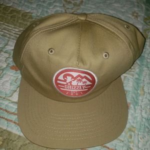 Grizzly Griptape - Y2K Skateboarding Brand‎ - Tan SnapBack Baseball Hat Cap